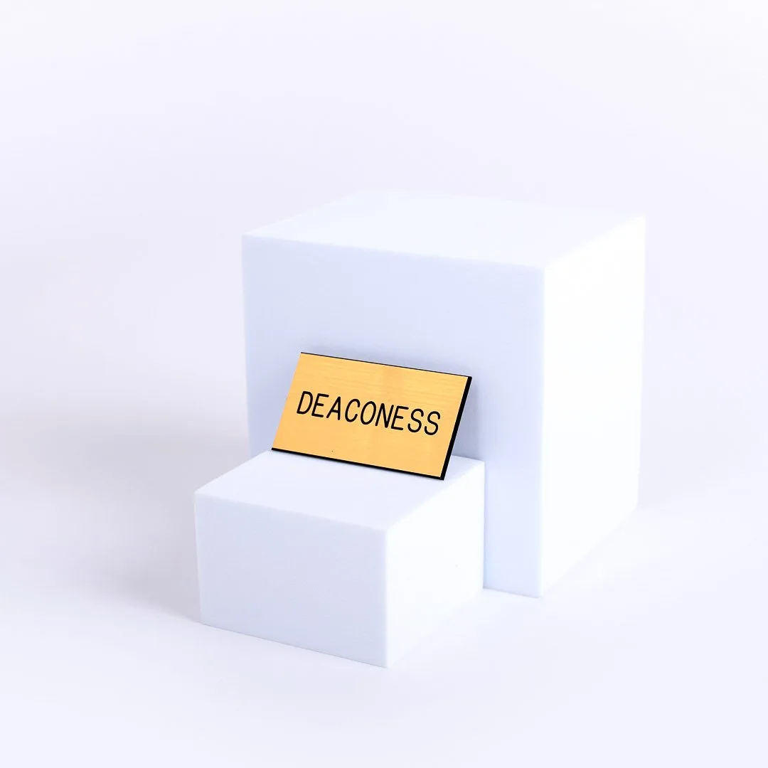 Badge Engraved Deaconess Gold Magnet- Swanson Christian Products