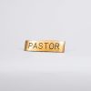 Engraved Sign - Pastor's Study - Adhesive Back - Gold