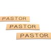 Engraved Sign - Pastor's Study - Adhesive Back - Gold