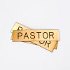 Engraved Sign - Pastor's Study - Adhesive Back - Gold