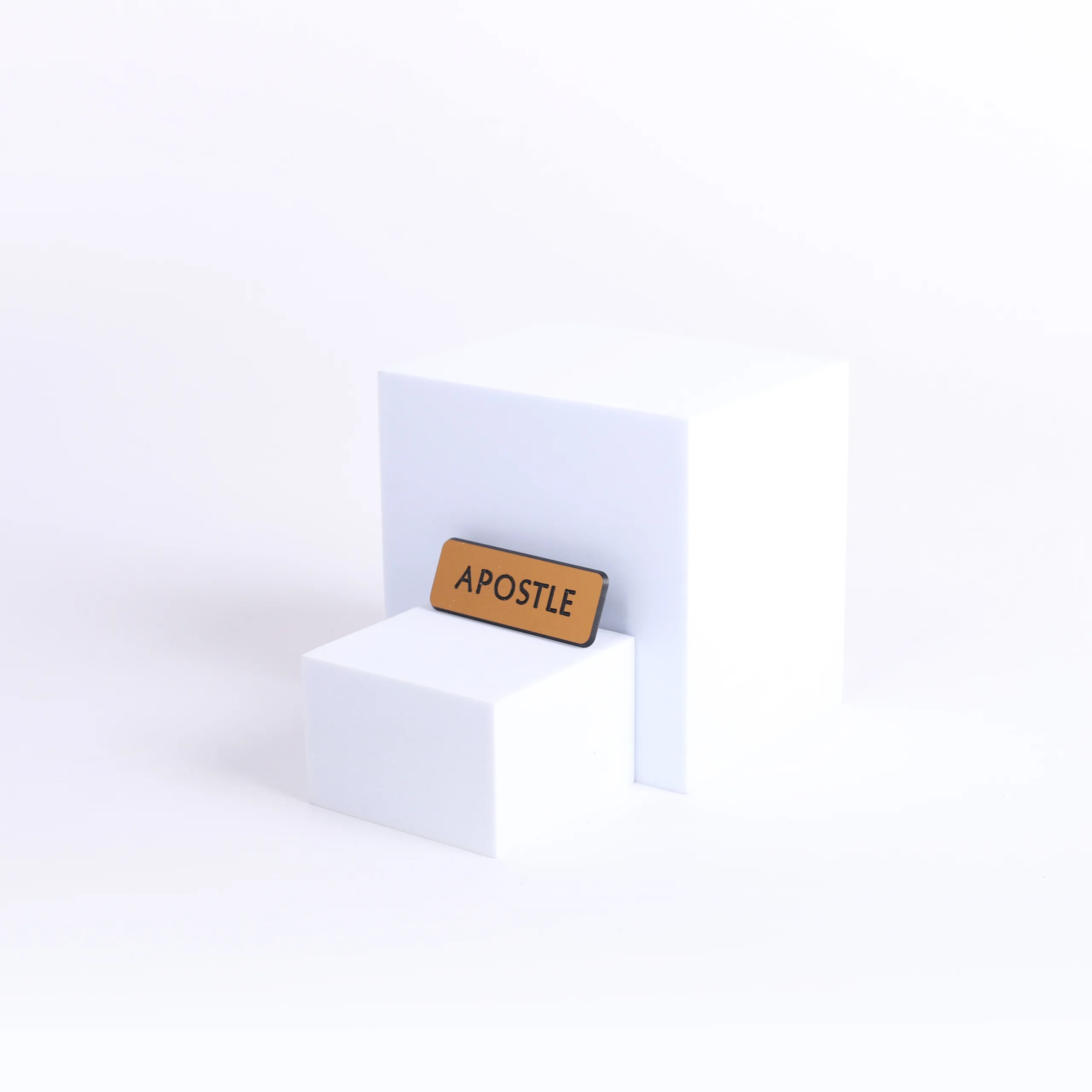Badge Engraved Contemporary Apostle Gold Pin | Swanson Christian Products