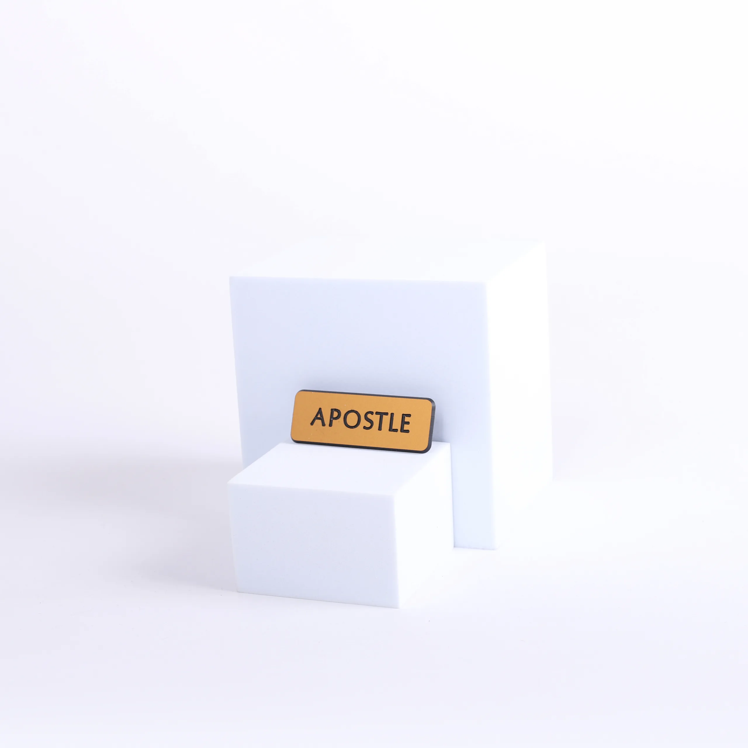 Badge Engraved Contemporary Apostle Gold Pin | Swanson Christian Products