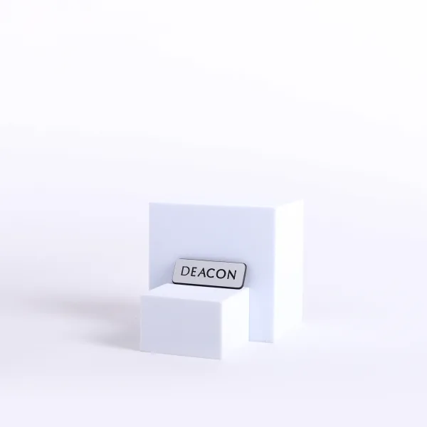 Badge Engraved Contemporary Deacon Silver Pin- Swanson Christian Products