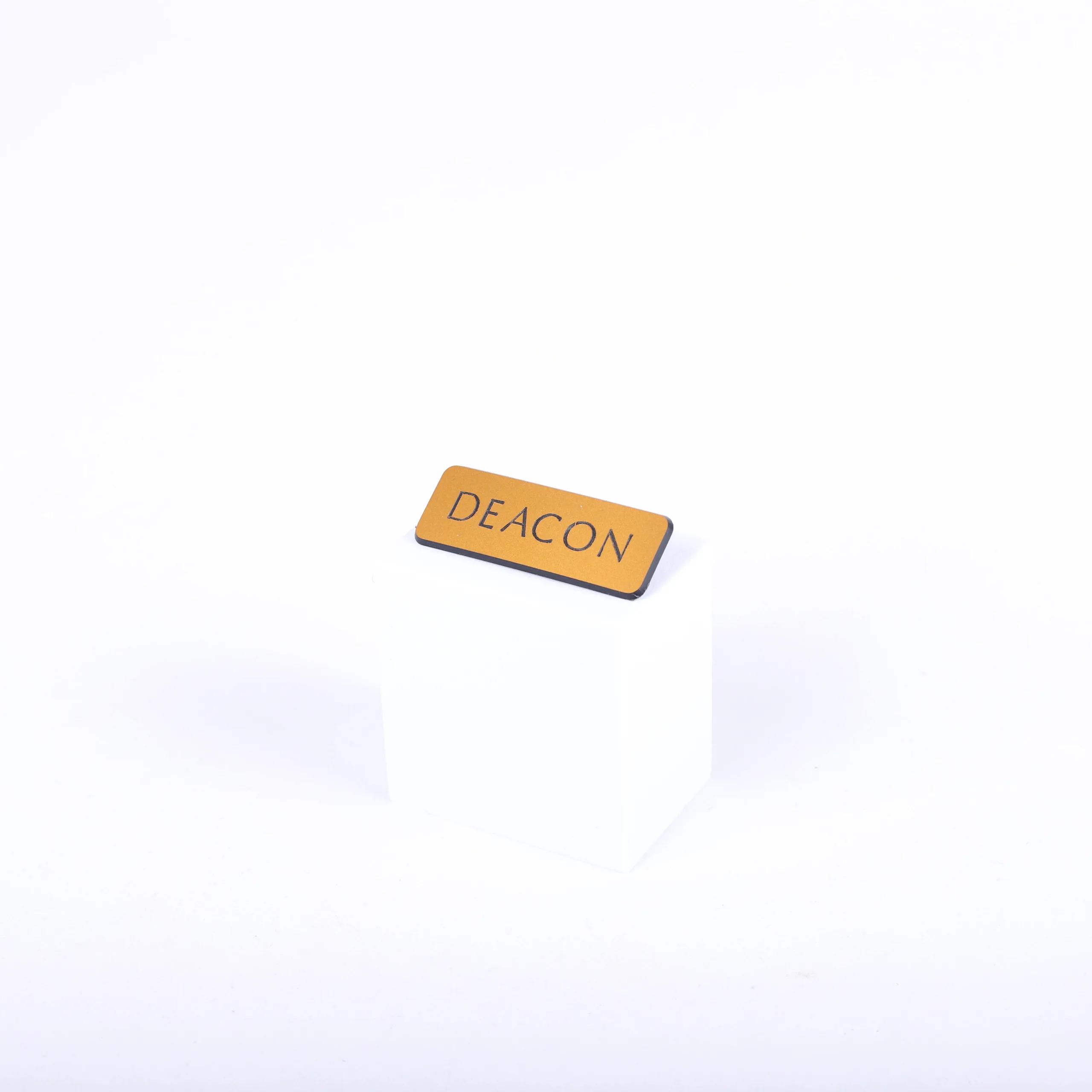 Badge Engraved Contemporary Deacon Gold Pin- Swanson Christian Products