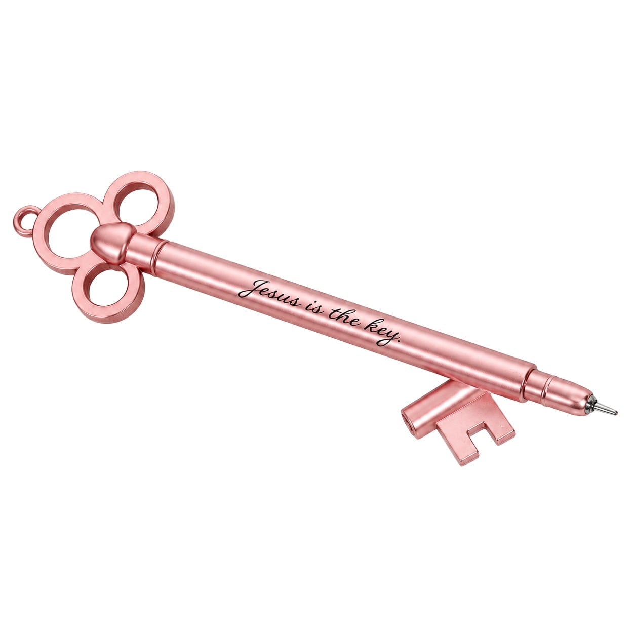 Pink Key Pen - 'Jesus Is the Key' John 14:6 Gel Ink - Pack of 12 - Image 5