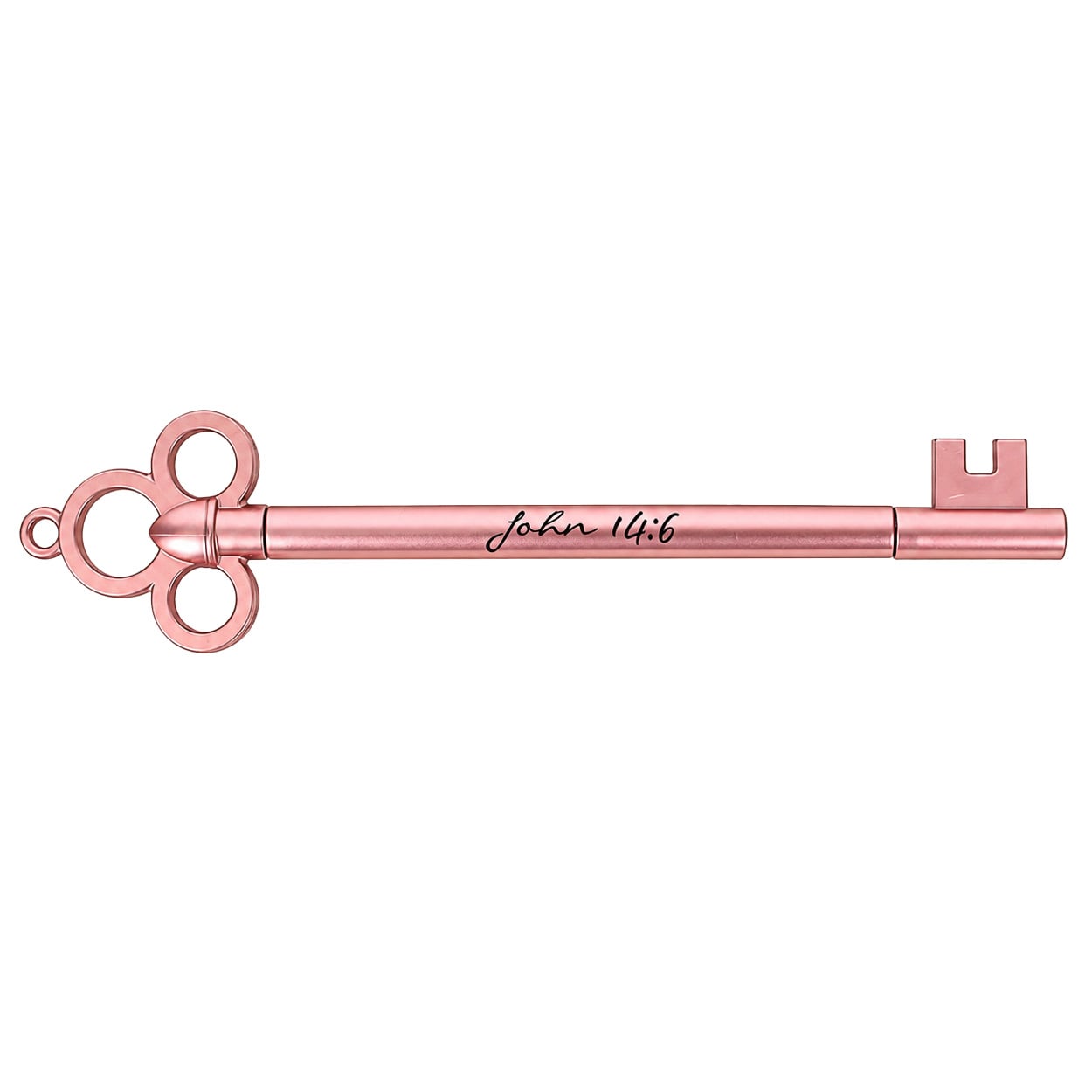 Pink Key Pen - 'Jesus Is the Key' John 14:6 Gel Ink - Pack of 12