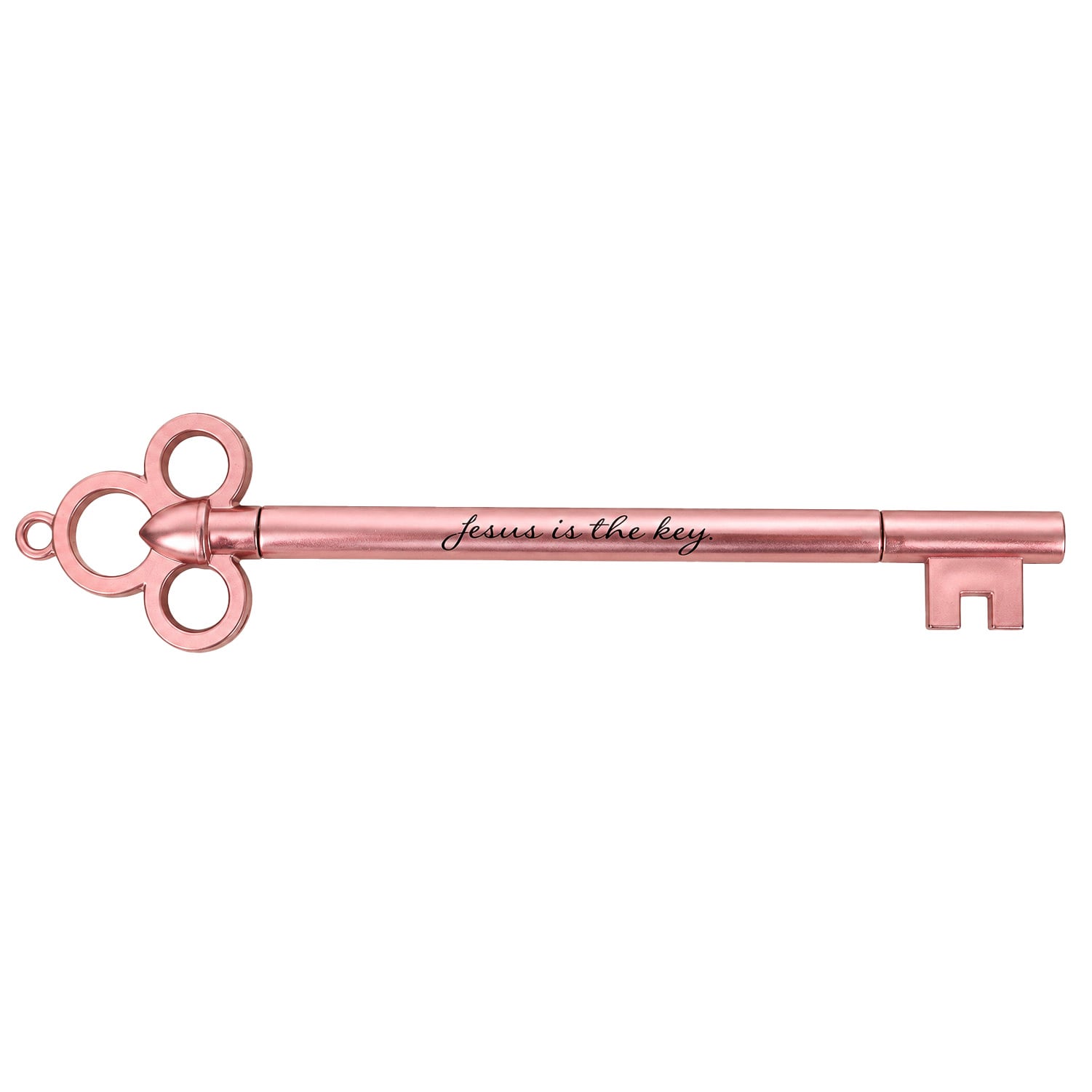 Pink Key Pen - 'Jesus Is the Key' John 14:6 Gel Ink - Pack of 12 - Image 4