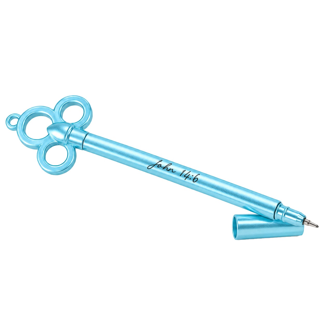 Blue Key Pen - 'Jesus Is the Key' John 14:6 Gel Ink - Pack of 12 - Image 5