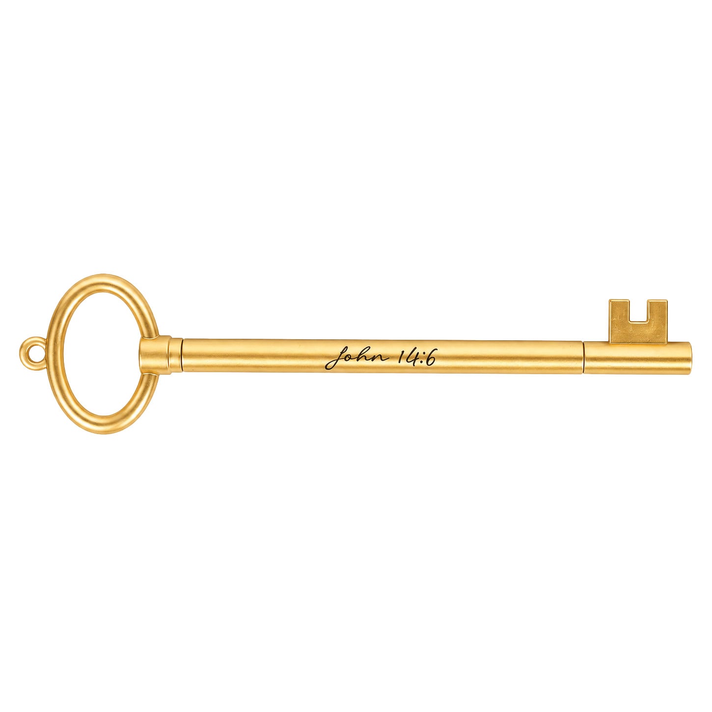 Gold Key Pen - 'Jesus Is the Key' John 14:6 Gel Ink - Pack of 12