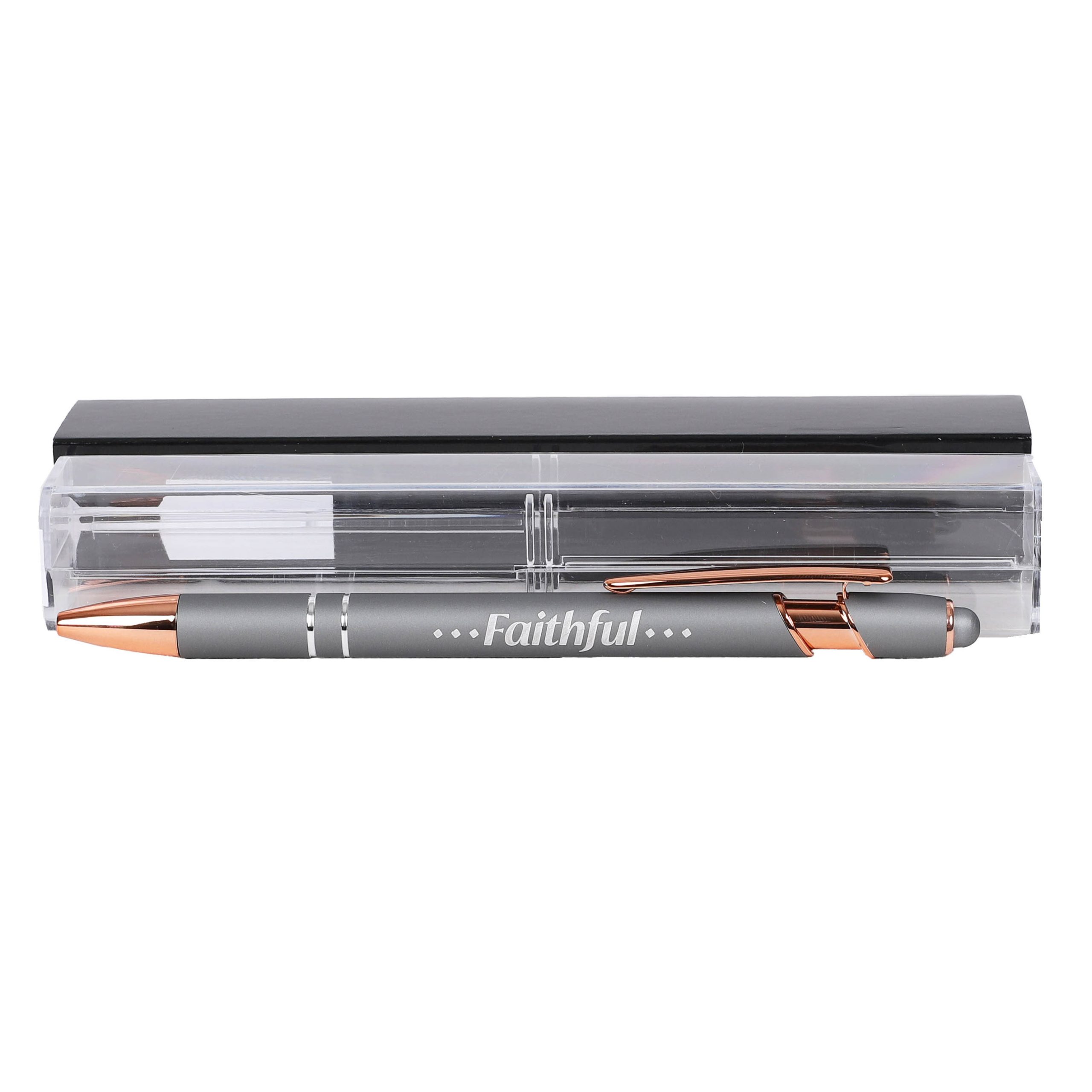 Gift Pen - Faithful - Grey - Soft Touch - Image 4