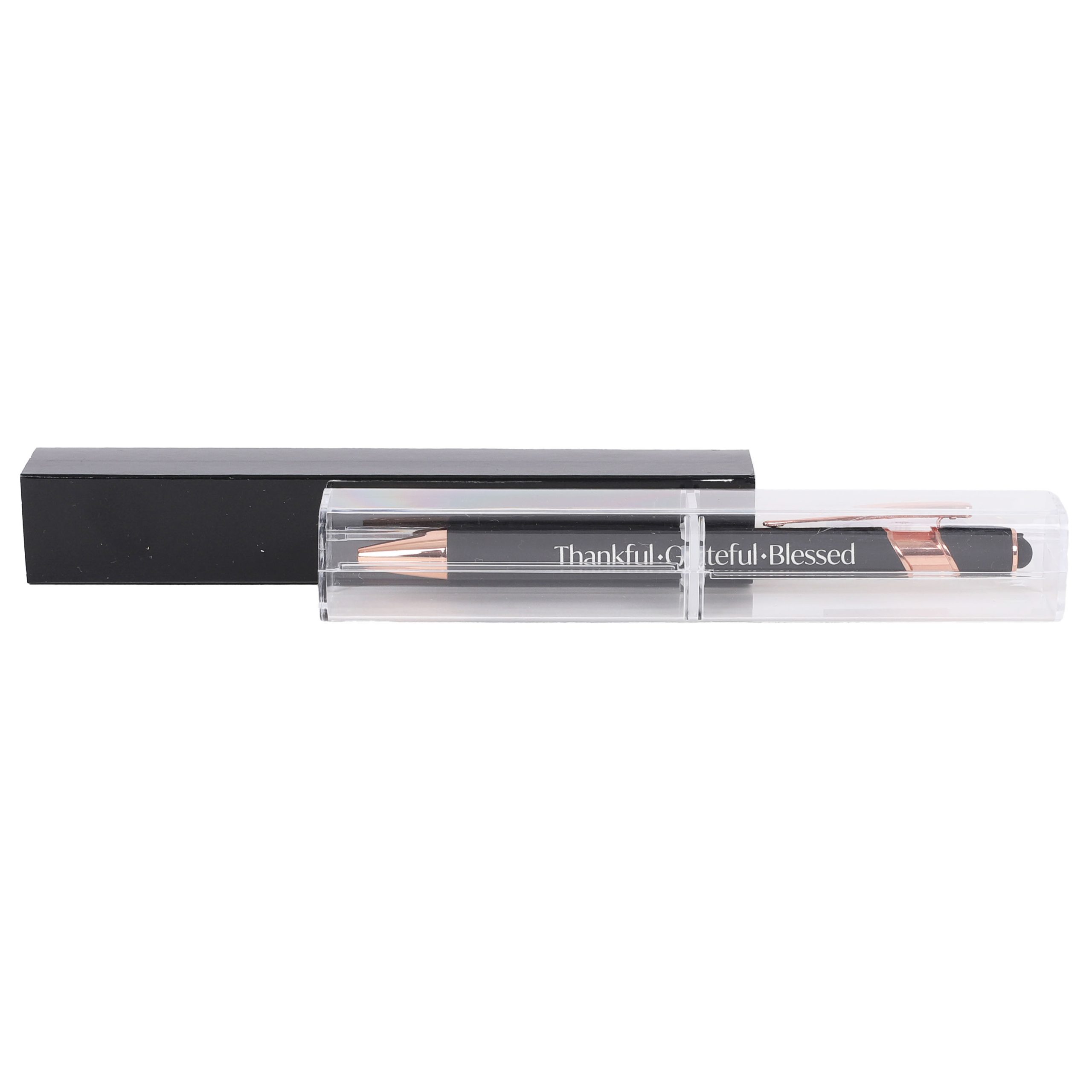 Gift Pen - Engraved Thankful - Black - Stylus Tip - Image 6