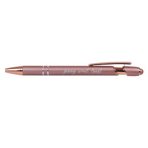 Gift Pen – Pray Wait Trust – Rose Gold – Stylus Tip
