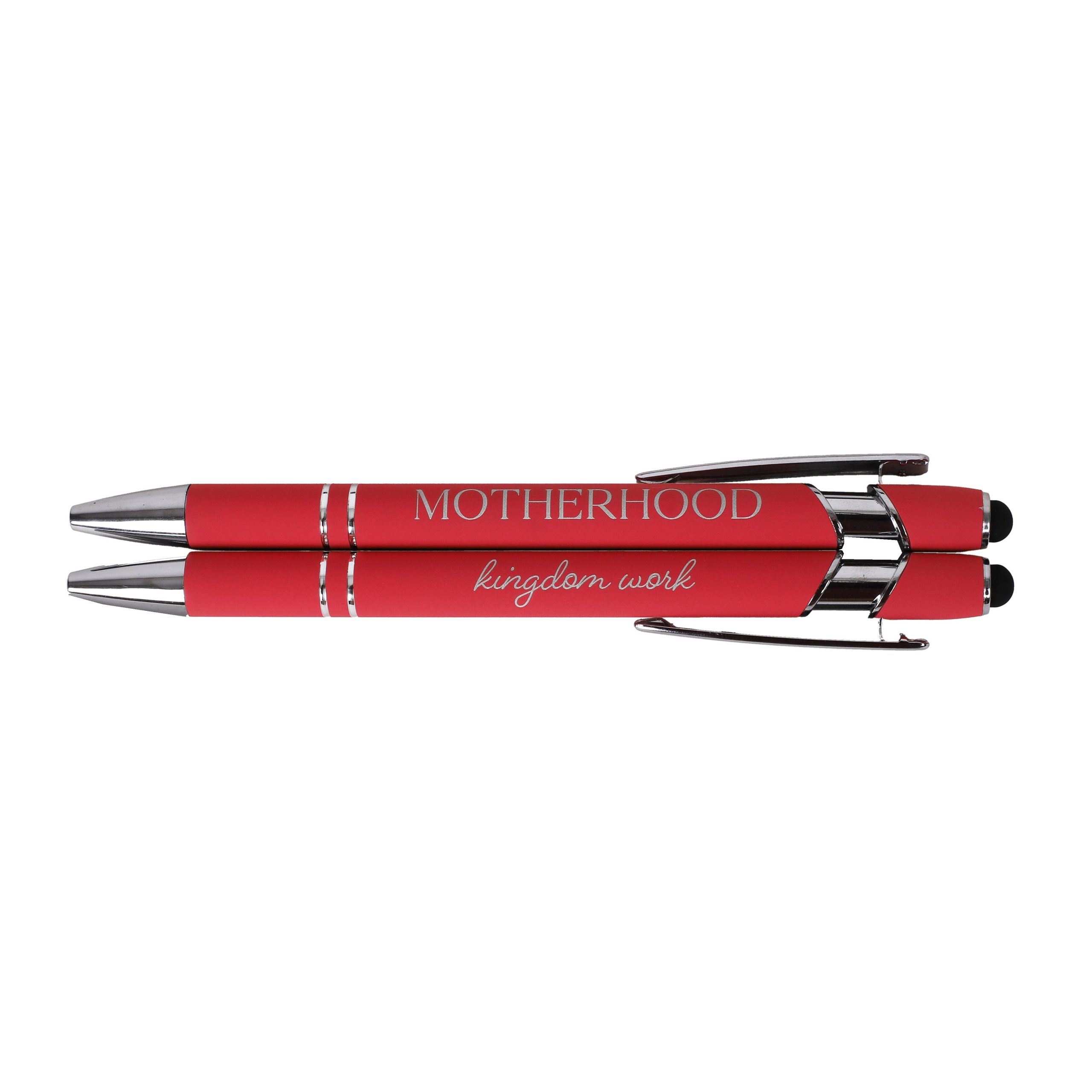 Gift Pen Soft Touch Motherhood Kingdom Work Coral
