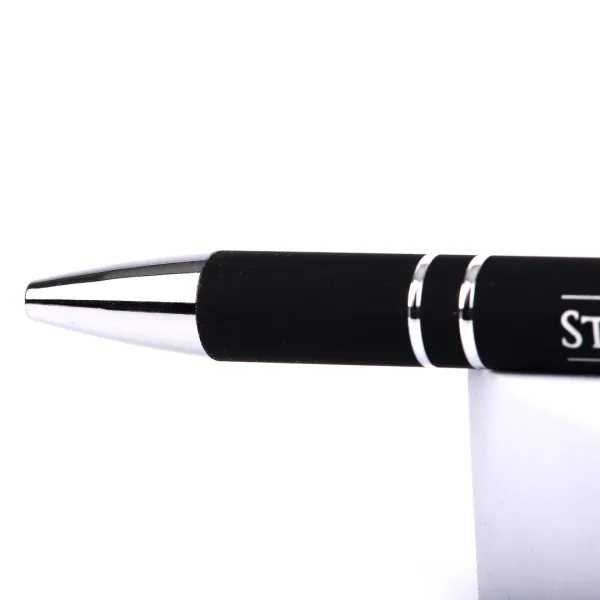 Gift pen- Strong & Courageous- Black- Stylus tip- Swanson Christian Products