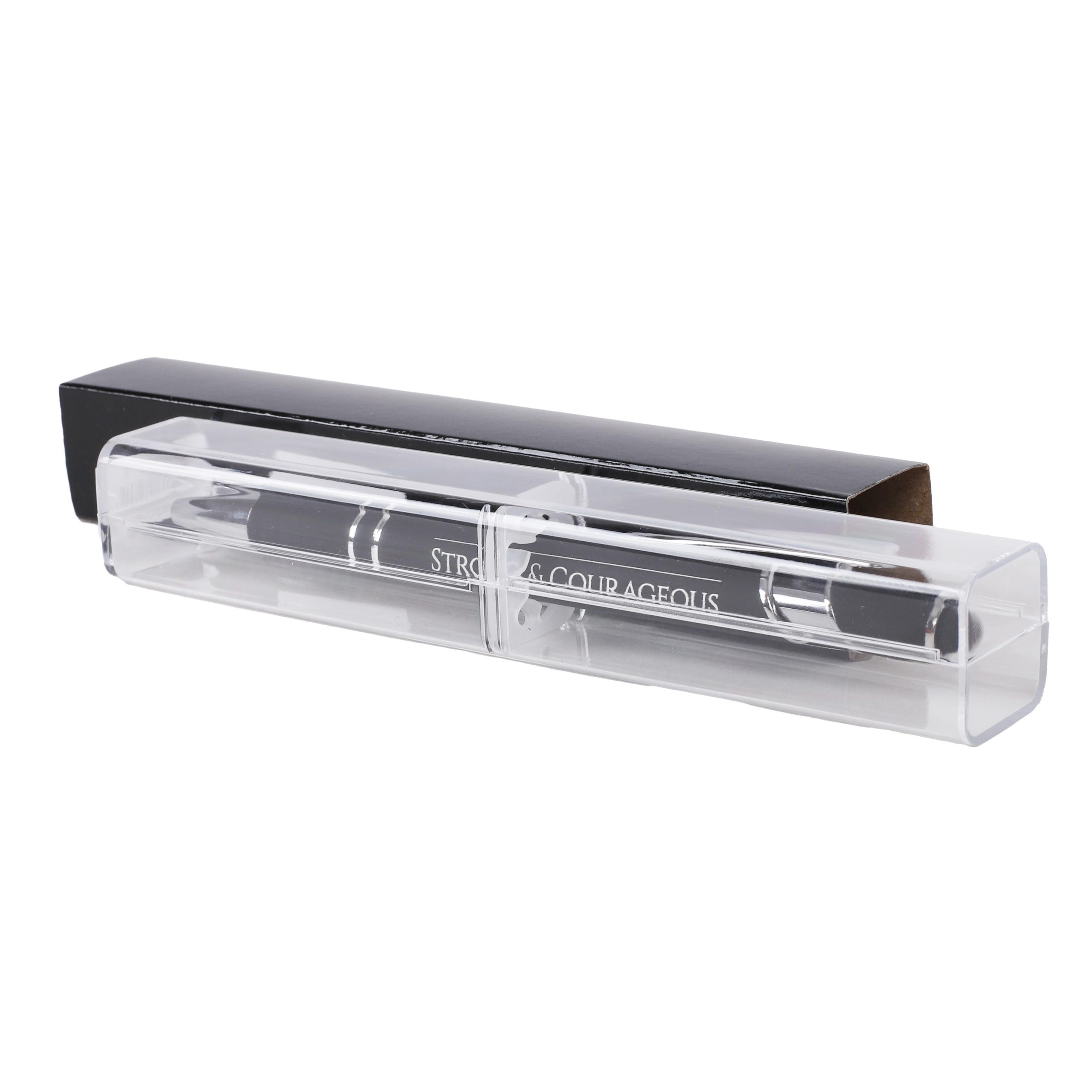Gift Pen - Strong & Courageous - Black - Stylus Tip - Image 4