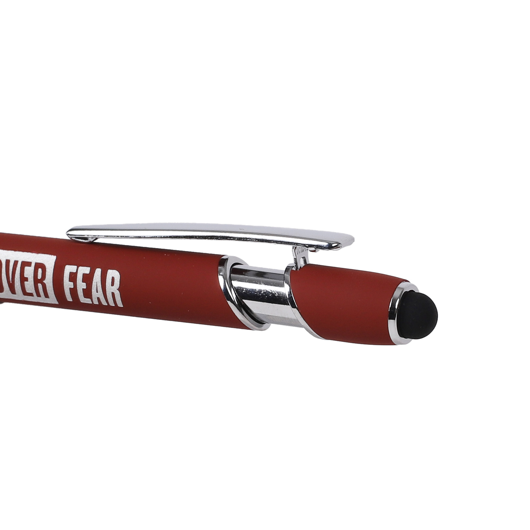 Gift Pen - Faith Over Fear - Dark Red - Stylus Tip - Image 3