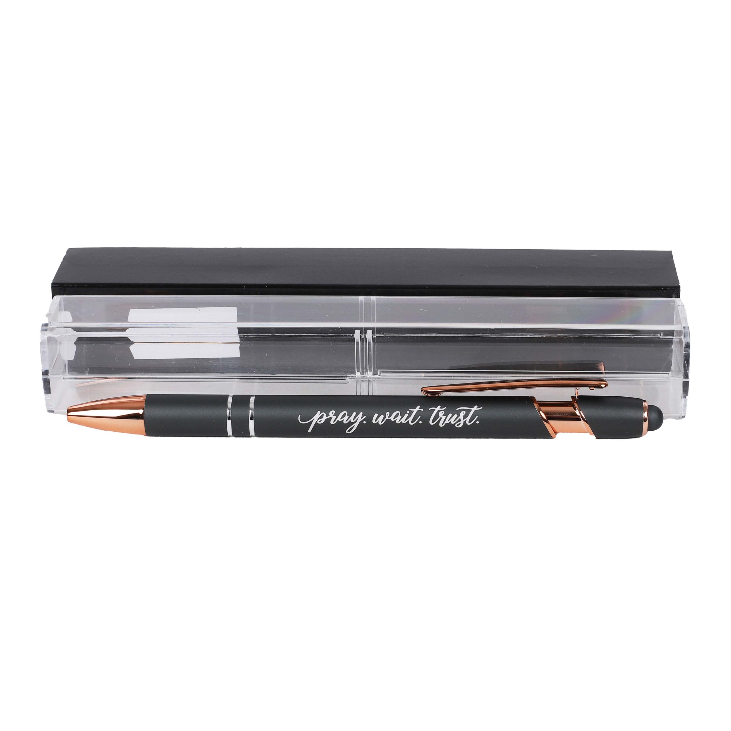 Gift Pen - Pray Wait Trust - Gun Metal - Stylus Tip - Image 6