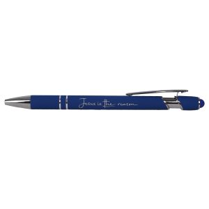 Gift Pen Soft Touch Jesus Is The Reason Royal Blue
