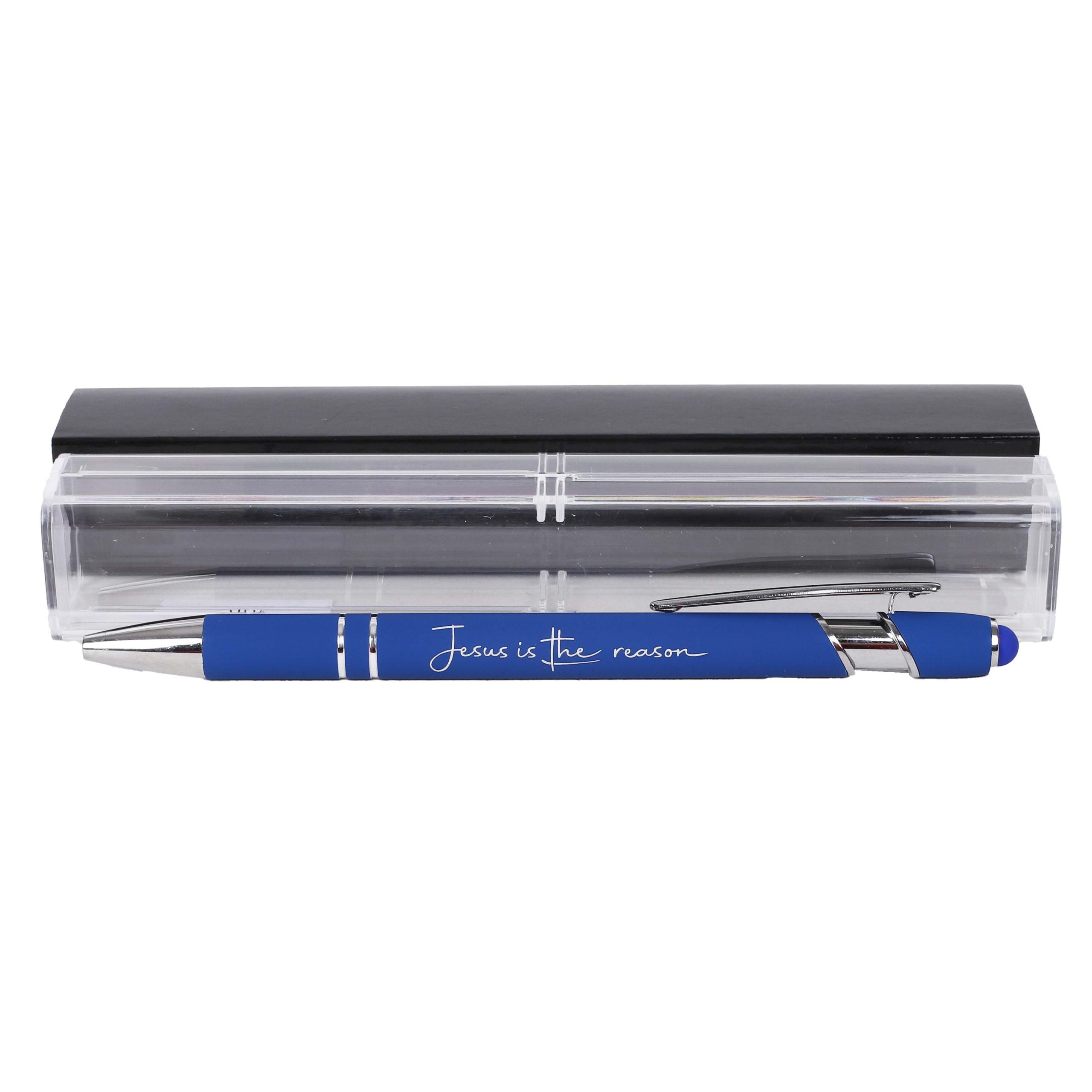 Gift Pen Soft Touch Jesus Is The Reason Royal Blue - Image 2