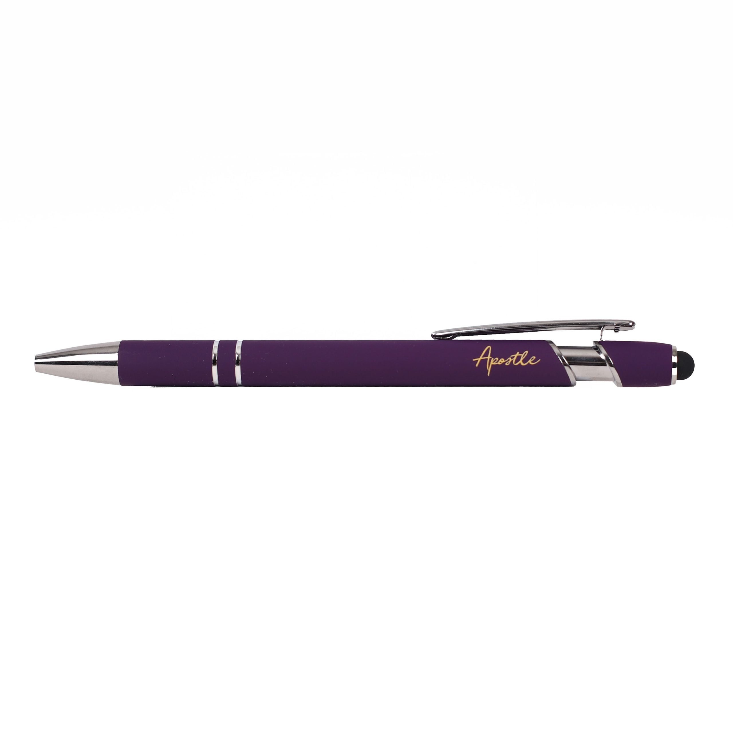 Apostle Pen - Purple Soft Touch Ballpoint and Stylus