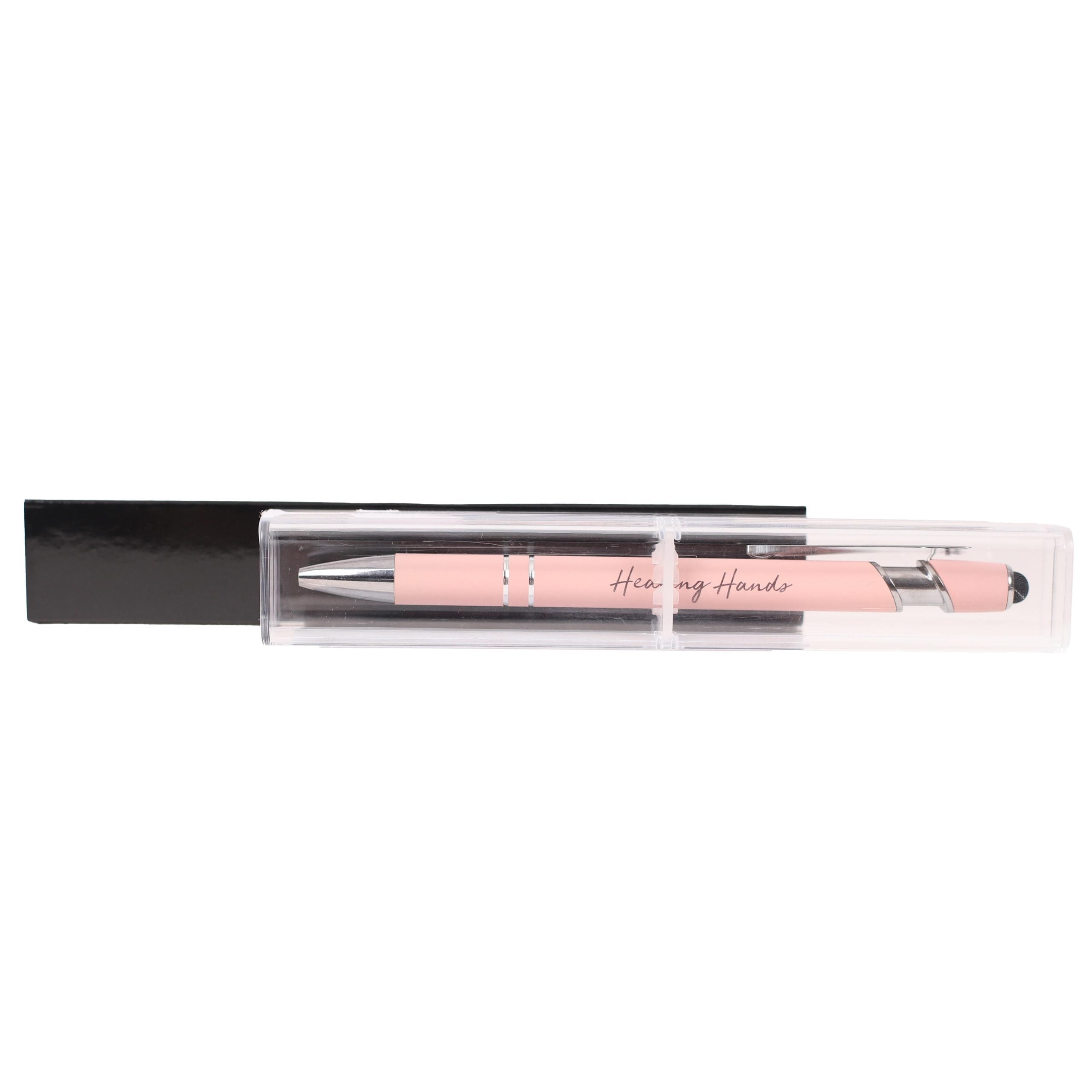 Healing Hands Pen - Jeremiah 17:14 Blush Soft Touch with Stylus - Image 6