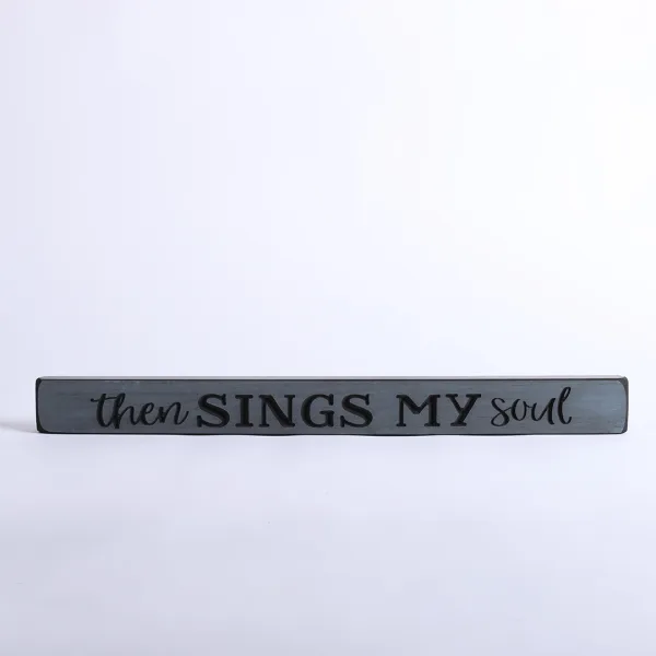 Sign Engraved Wood Then Sings My Soul Grays Harbor- Swanson Christian Products - Front