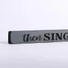 Sign Engraved Wood Then Sings My Soul Grays Harbor- Swanson Christian Products - Side Angle Closeup