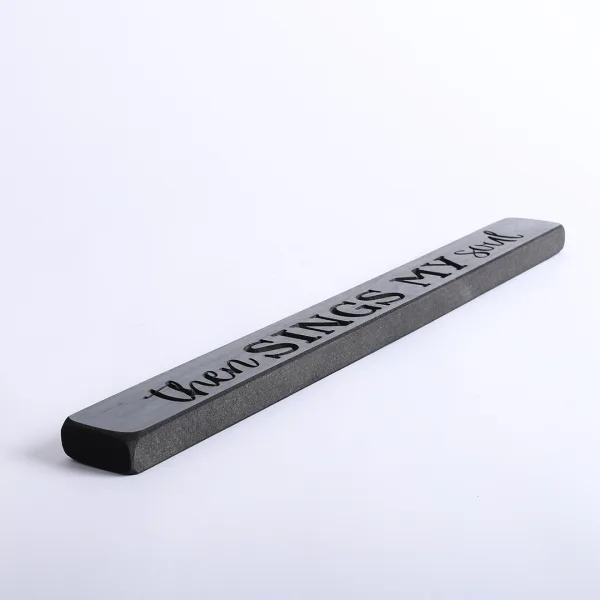 Sign Engraved Wood Then Sings My Soul Grays Harbor- Swanson Christian Products - Side Angle