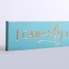 Sign Engraved Wood I Can Only Imagine Island Blue- Swanson Christian Products - Side View Closeup