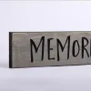 Sign Engraved Wood Memories Made Here Sage- Swanson Christian Products - Closeup View