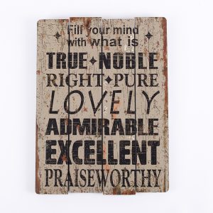 Wall Decor – Wood Slat – Fill Your Mind