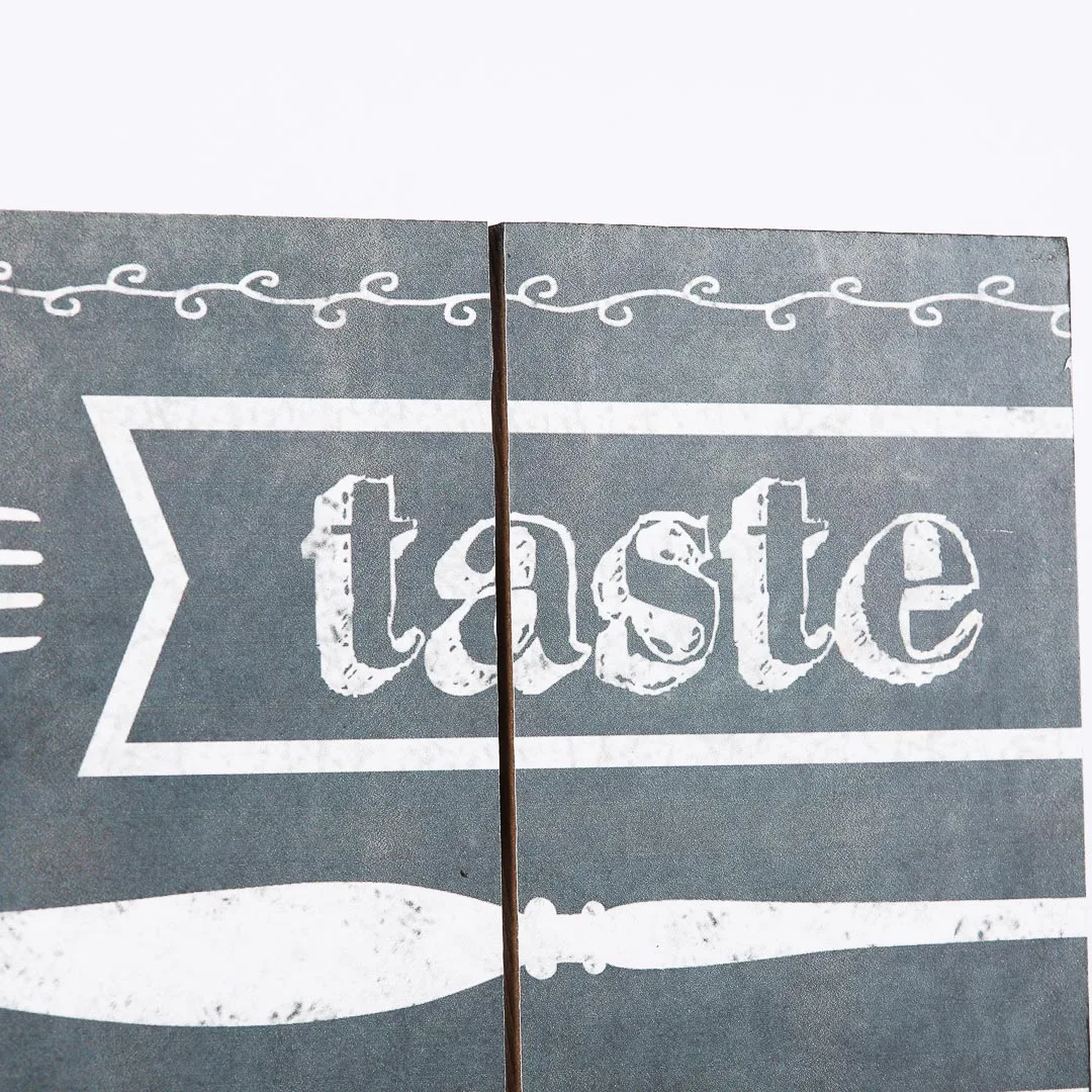 Wall Decor Wood Slat Chalk Print Taste & See- Swanson Christian Products