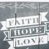Wall Decor Wood Slat Chalk Print Faith Hope Love- Swanson Christian Products