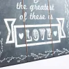 Wall Decor Wood Slat Chalk Print Faith Hope Love- Swanson Christian Products