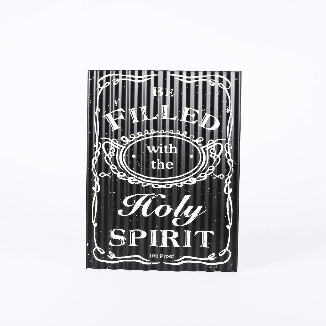 Sign Corrugated Metal Be Filled With The Holy Spirit - Swanson Christian Products Christian Products