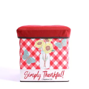 Collapsible Storage Box Simply Thankful