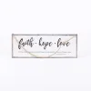 Wall Decor Metal w/ Rope Faith,Hope,Love- Swanson Christian Products