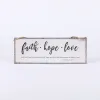 Wall Decor Metal w/ Rope Faith,Hope,Love- Swanson Christian Products