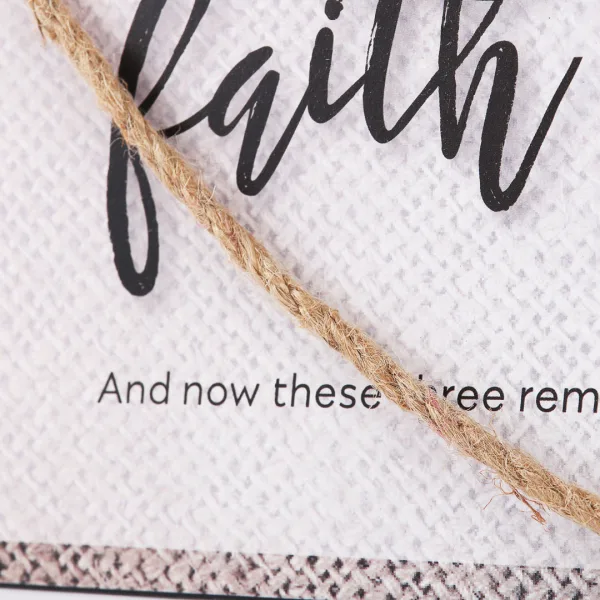 Wall Decor Metal w/ Rope Faith,Hope,Love- Swanson Christian Products