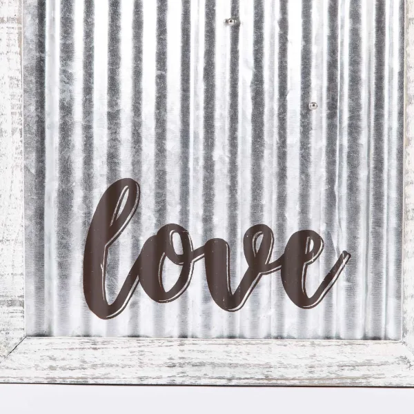 Wall Decor Corrugated Tin Love - Swanson Christian Products