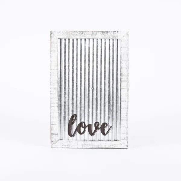 Wall Decor Corrugated Tin Love - Swanson Christian Products