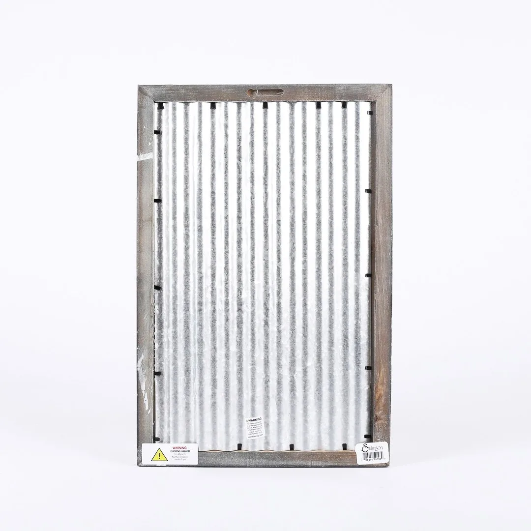 Wall Decor Corrugated Tin Love - Swanson Christian Products