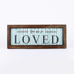 Wall Decor – Corrugated Tin – You Are So Loved – 20x8x.5