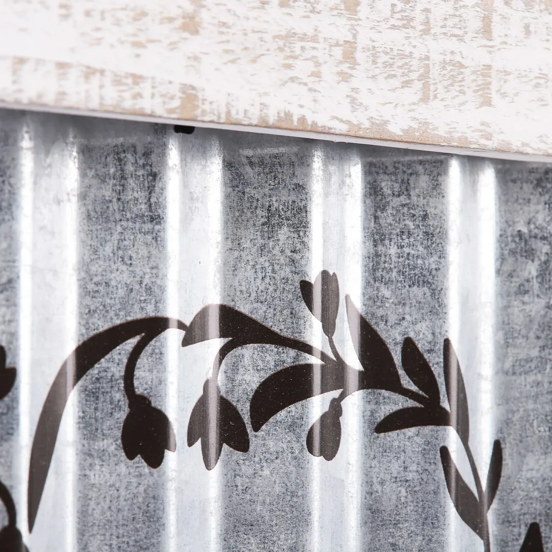 Wall Decor - Corrugated Tin - Love Grows Here - 14x14x.5 | Swanson Christian Products