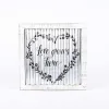 Wall Decor - Corrugated Tin - Love Grows Here - 14x14x.5 | Swanson Christian Products