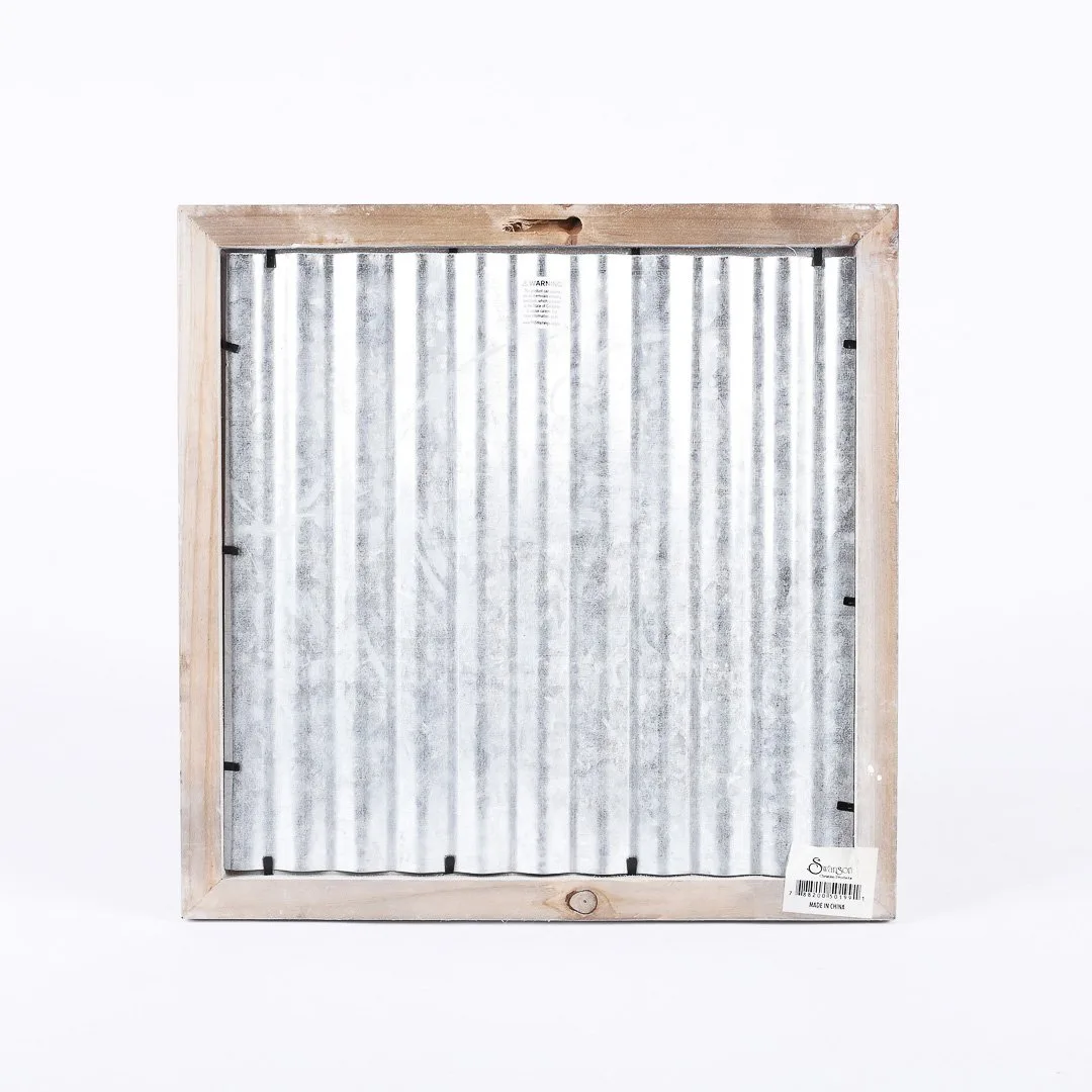 Wall Decor - Corrugated Tin - Love Grows Here - 14x14x.5 | Swanson Christian Products