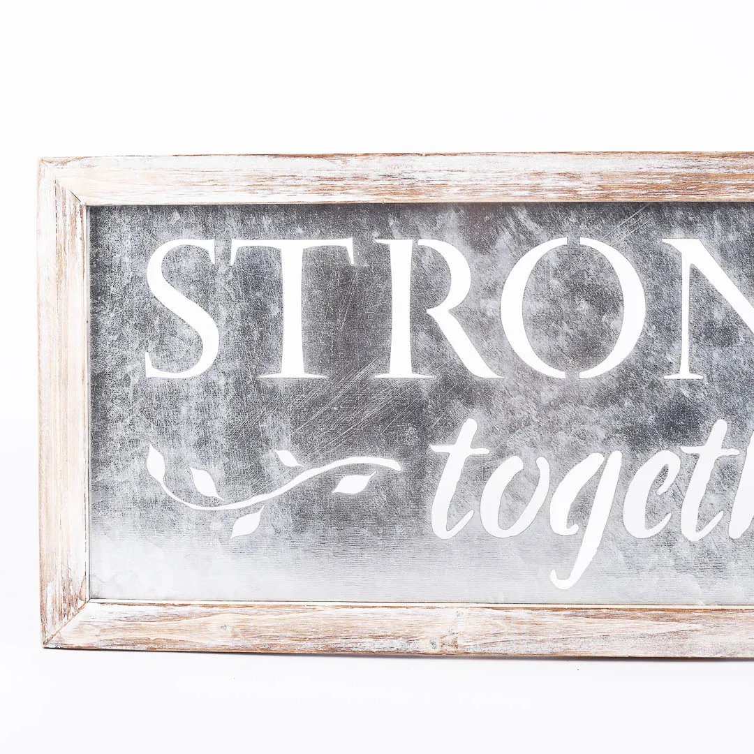 Wall Decor Tin - Stronger Together - 30x11.75x.5 | Swanson Christian Products
