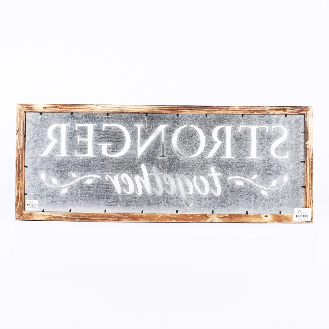 Wall Decor Tin - Stronger Together - 30x11.75x.5 | Swanson Christian Products