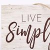Hanging Wooden Wall Sign - Live Simply | Swanson Chrisian Products