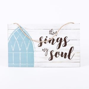 Wooden Wall Decor – Rope Hanger – Then Sings My Soul